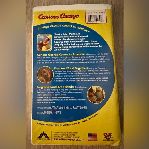 Curious George VHS Bundle - George Comes to America AND George and the Toy Store - Picture 3 of 3